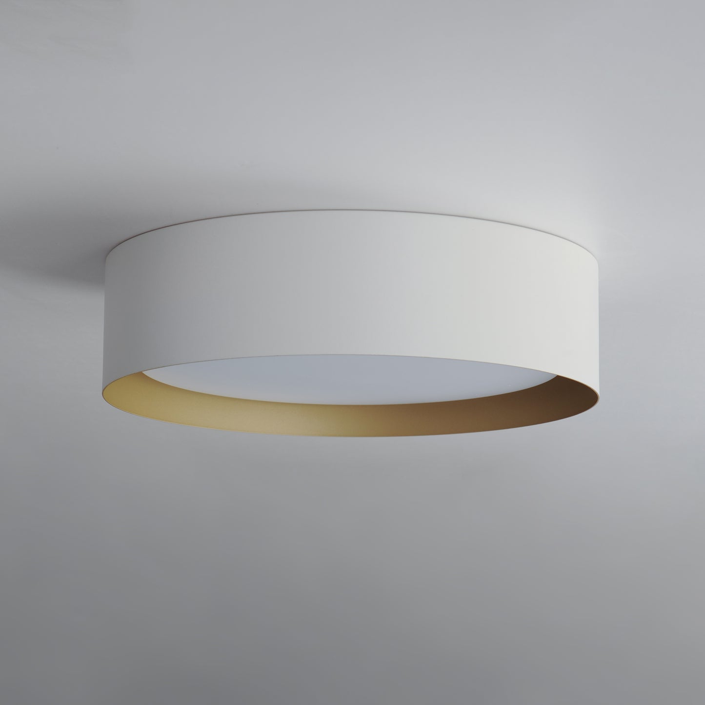 E51012-WTGLD - Echo 16" Flush Mount Ceiling Light - White/Gold
