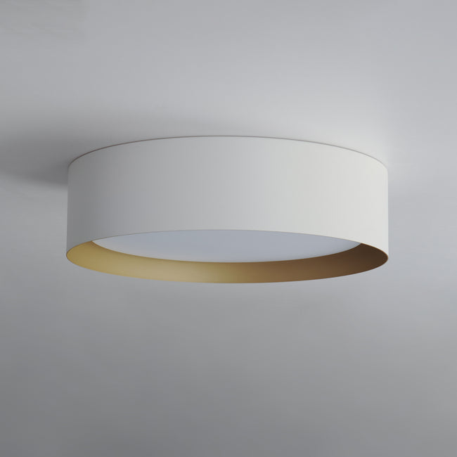 E51012-WTGLD - Echo 16" Flush Mount Ceiling Light - White/Gold