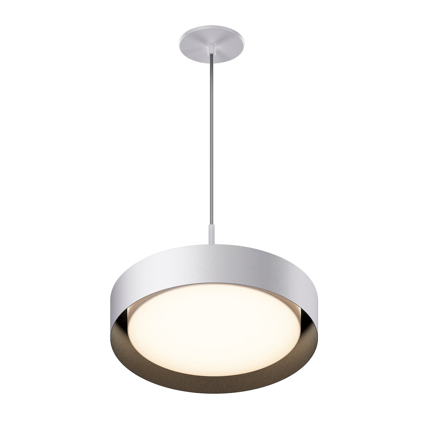 E51013-WTBK - Echo 16" Pendant - White / Black