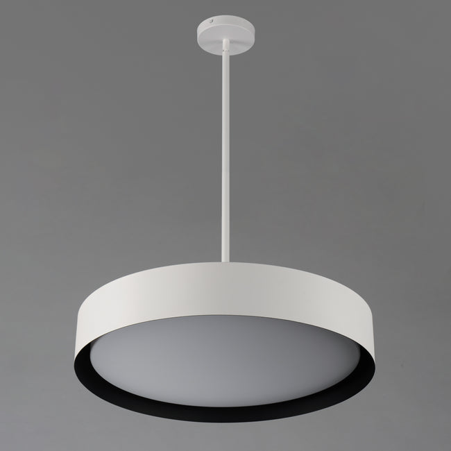 E51015-WTBK - Echo 24" Pendant - White / Black