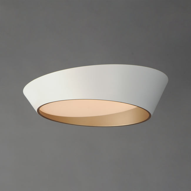 E51032-WTGLD - Slant 20" Flush Mount Ceiling Light - White/Gold