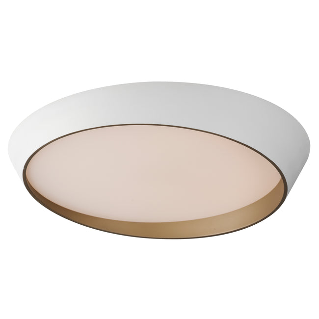 E51034-WTGLD - Slant 32" Flush Mount Ceiling Light - White/Gold