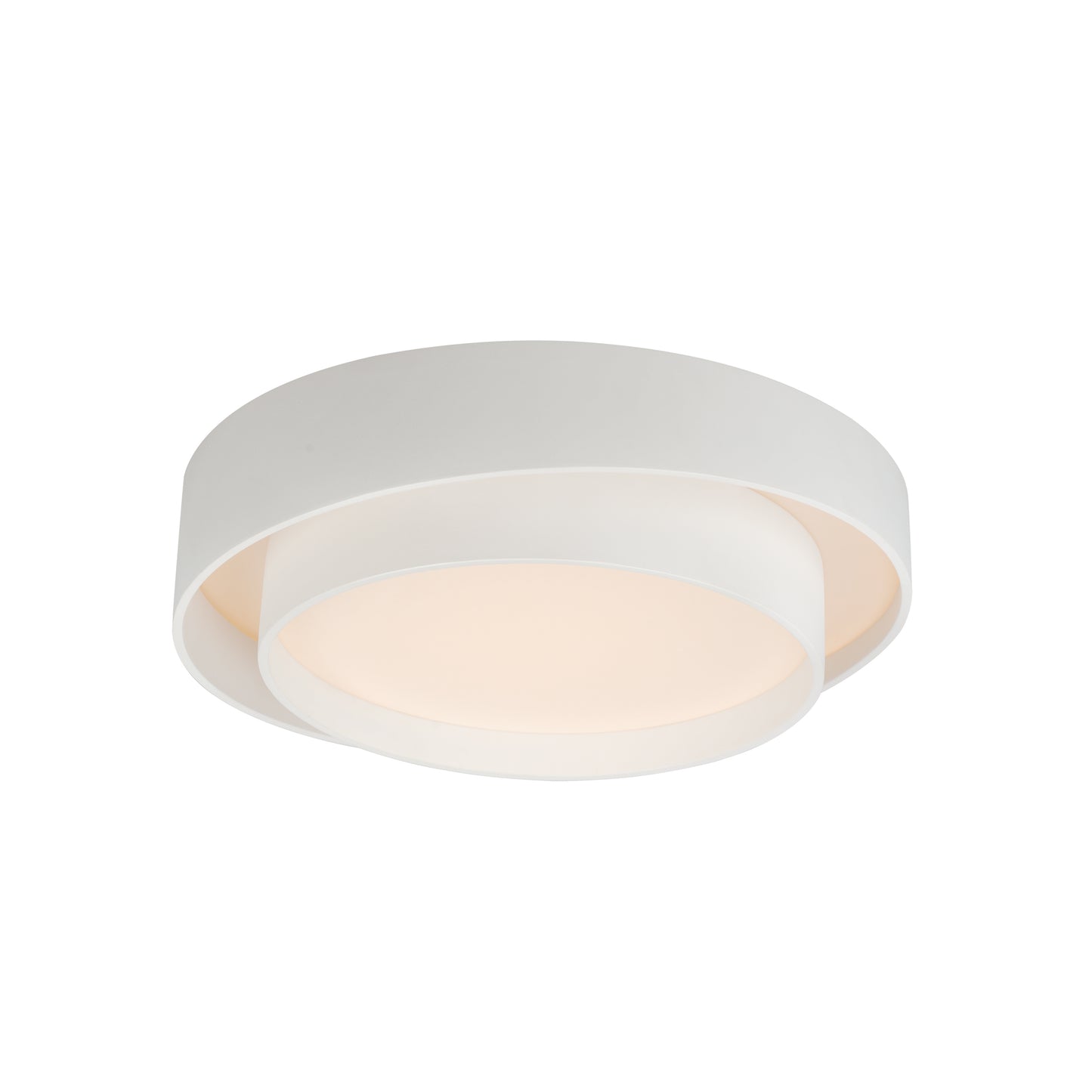 E51042-WT - Ziggurat 20" Flush Mount Ceiling Light - White