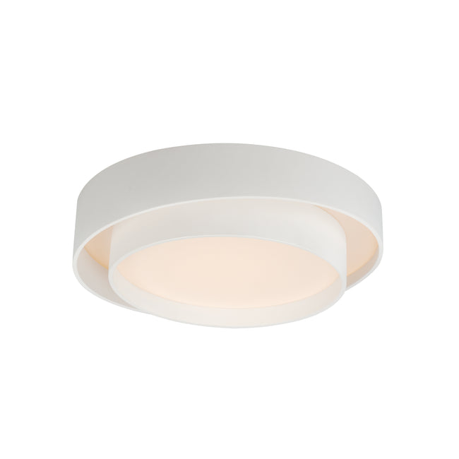 E51042-WT - Ziggurat 20" Flush Mount Ceiling Light - White