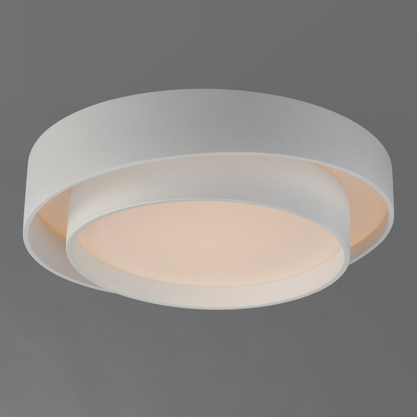 E51042-WT - Ziggurat 20" Flush Mount Ceiling Light - White