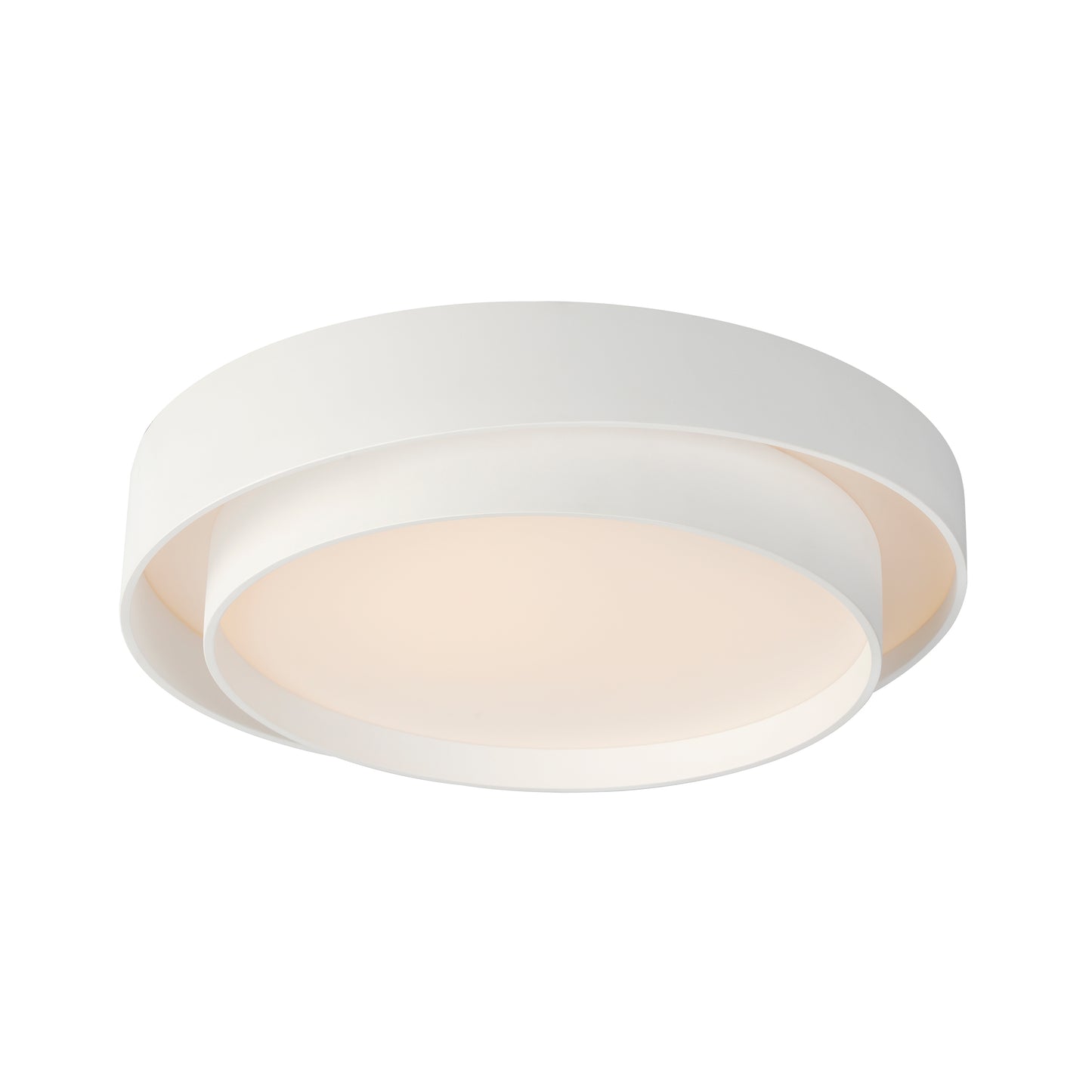 E51044-WT - Ziggurat 24" Flush Mount Ceiling Light - White