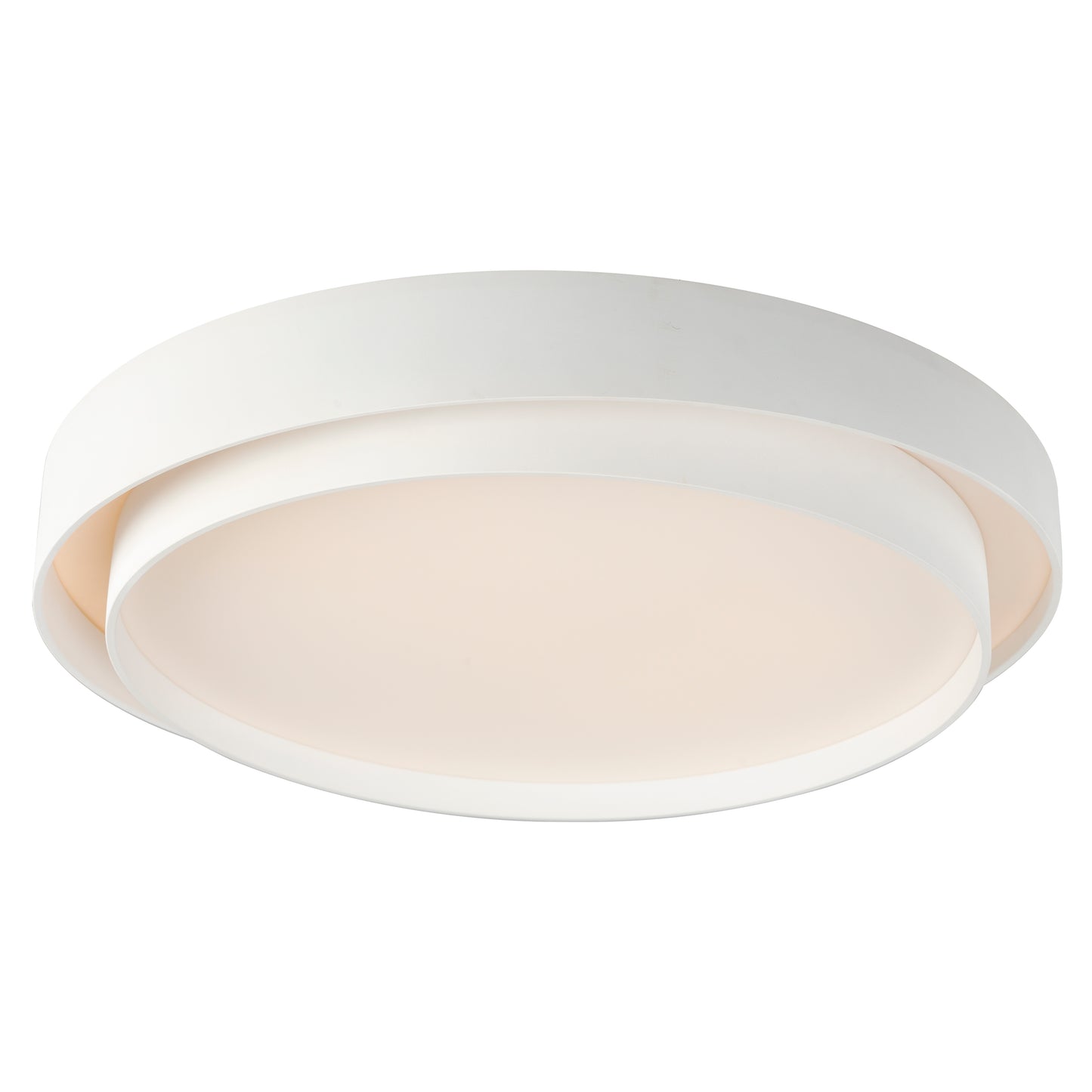 E51046-WT - Ziggurat 32" Flush Mount Ceiling Light - White