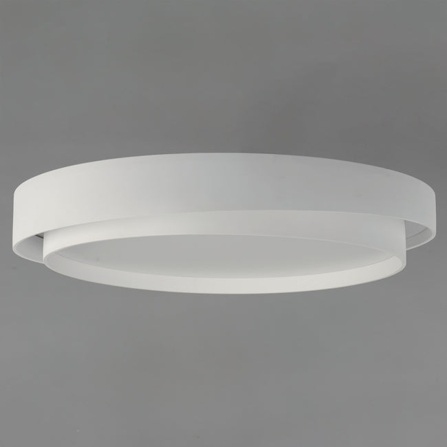 E51046-WT - Ziggurat 32" Flush Mount Ceiling Light - White