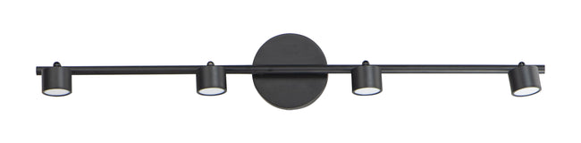 E52004-BK - 4 Light Taylor 5" Fixed Rail Ceiling / Wall Light - Black