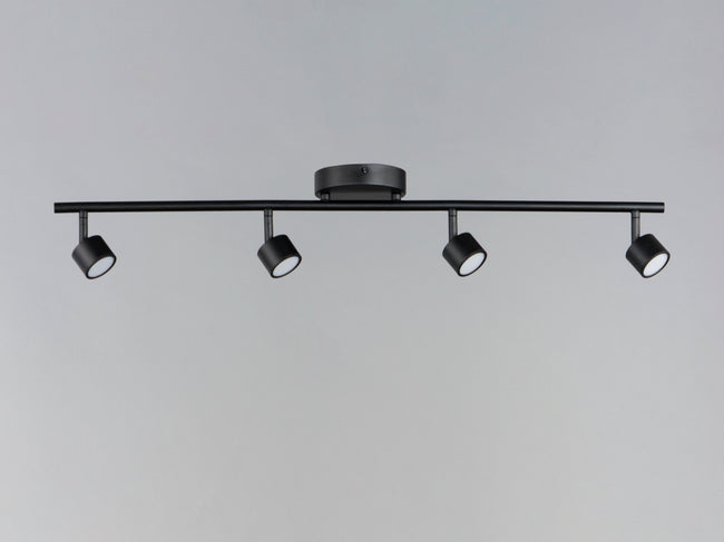 E52004-BK - 4 Light Taylor 5" Fixed Rail Ceiling / Wall Light - Black