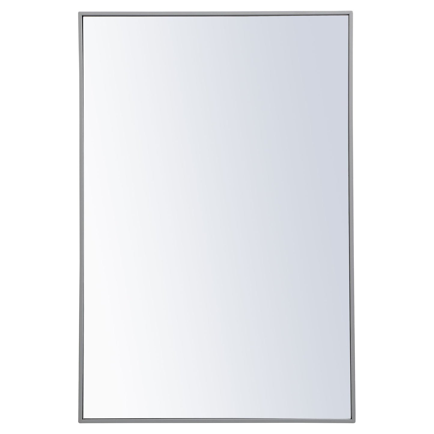 MR4077GR Monet 28" x 42" Metal Framed Rectangular Mirror in Grey