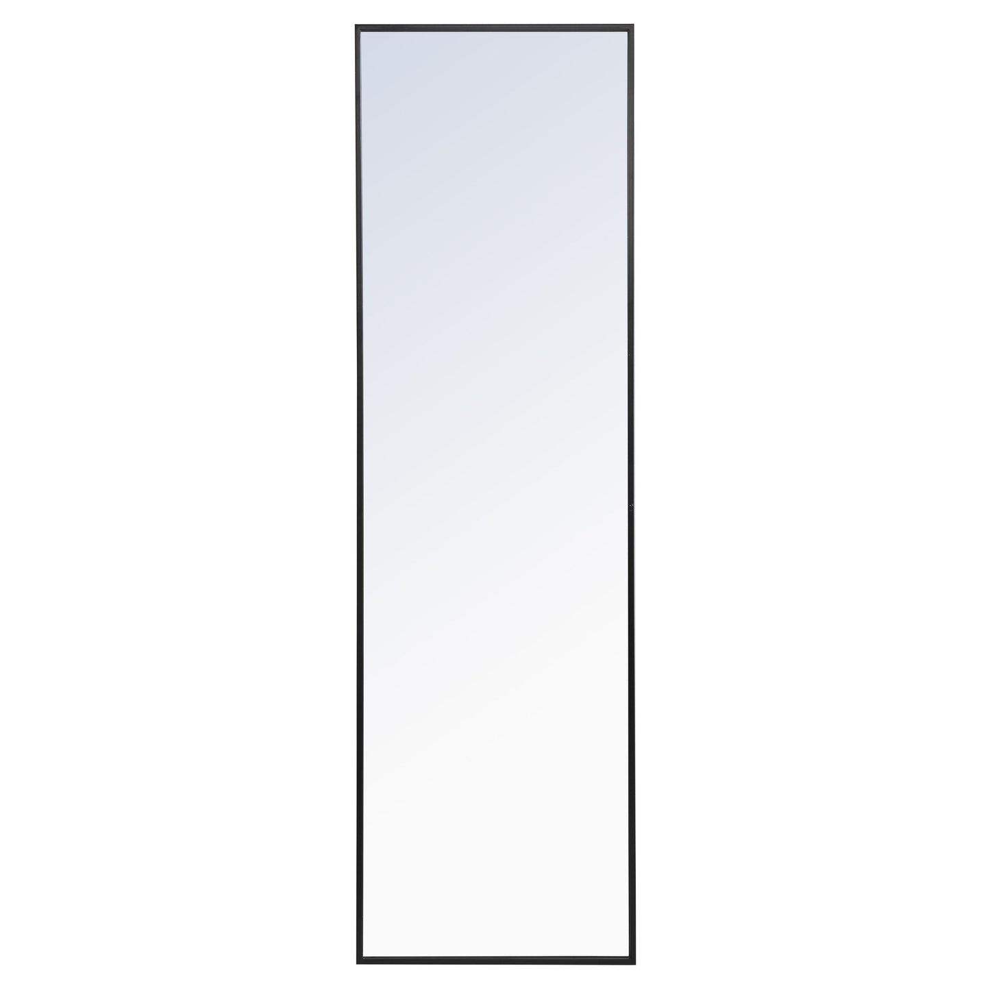 MR4081BK Monet 18" x 60" Metal Framed Rectangular Mirror in Black