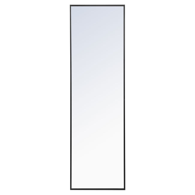 MR4081BK Monet 18" x 60" Metal Framed Rectangular Mirror in Black