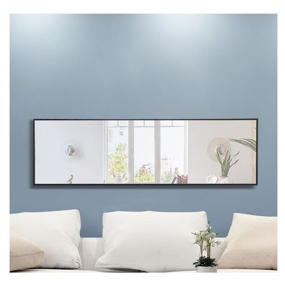 MR4081BK Monet 18" x 60" Metal Framed Rectangular Mirror in Black