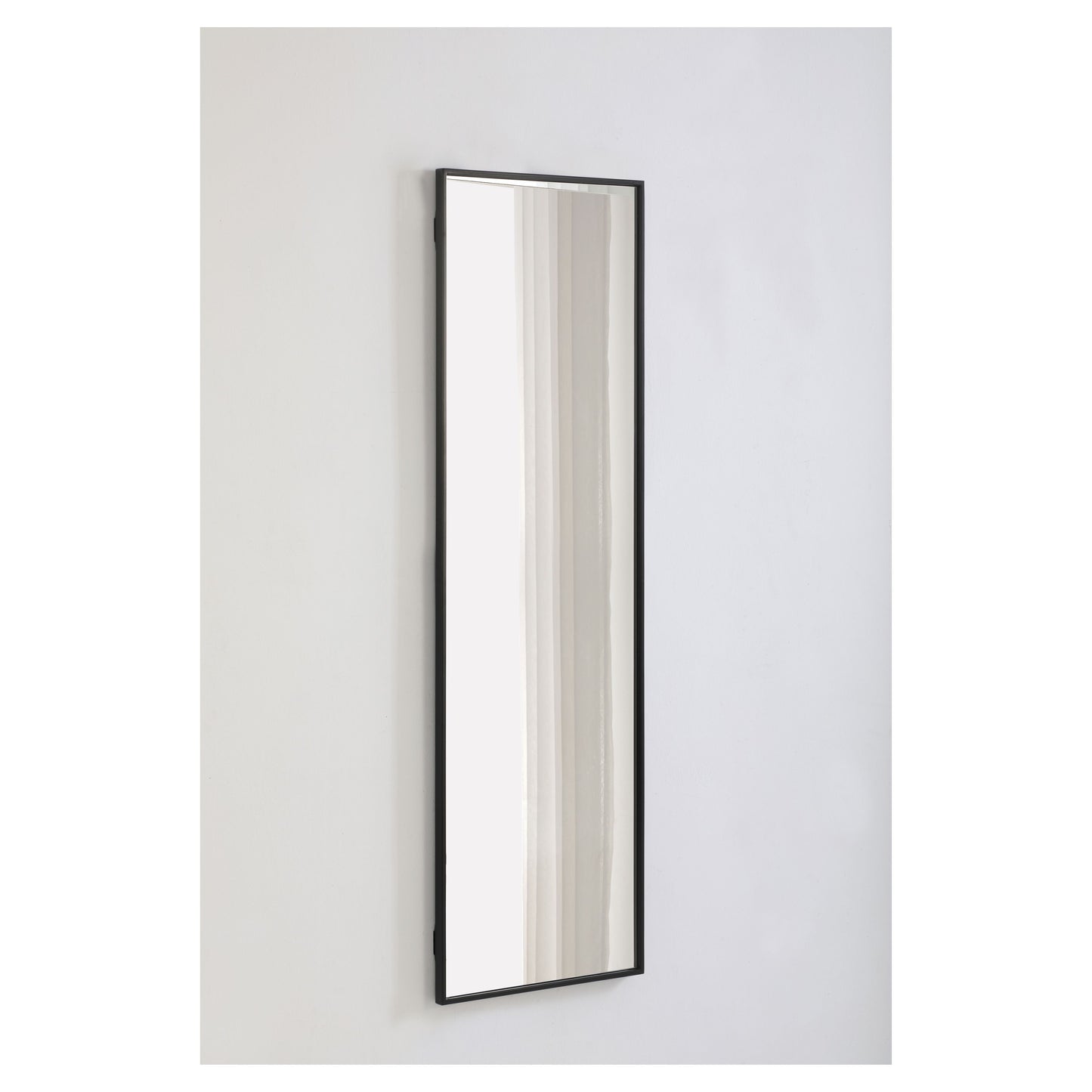 MR4081BK Monet 18" x 60" Metal Framed Rectangular Mirror in Black