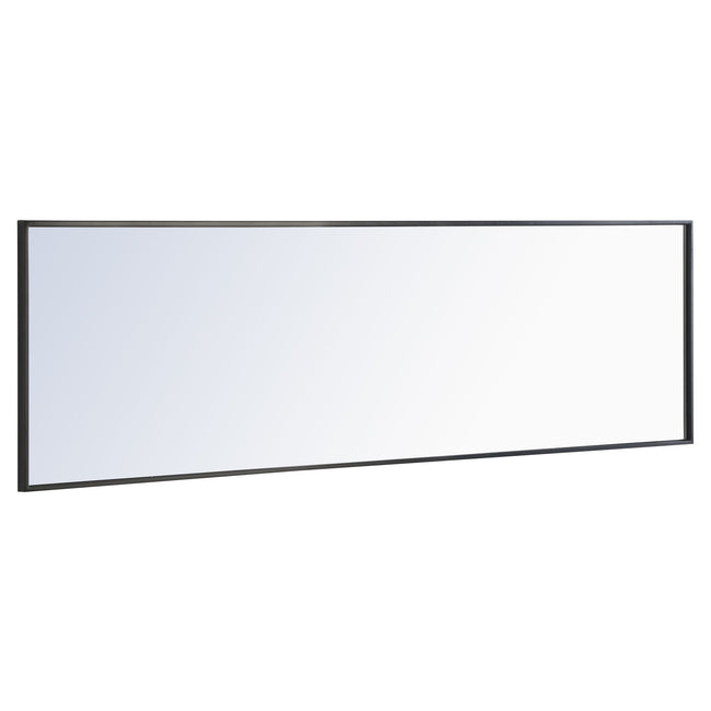 MR4081BK Monet 18" x 60" Metal Framed Rectangular Mirror in Black