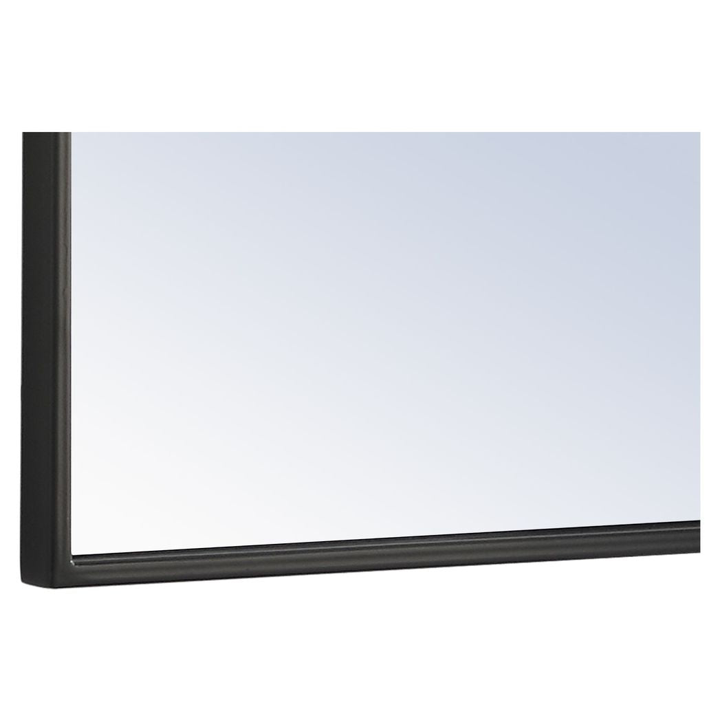 MR4081BK Monet 18" x 60" Metal Framed Rectangular Mirror in Black