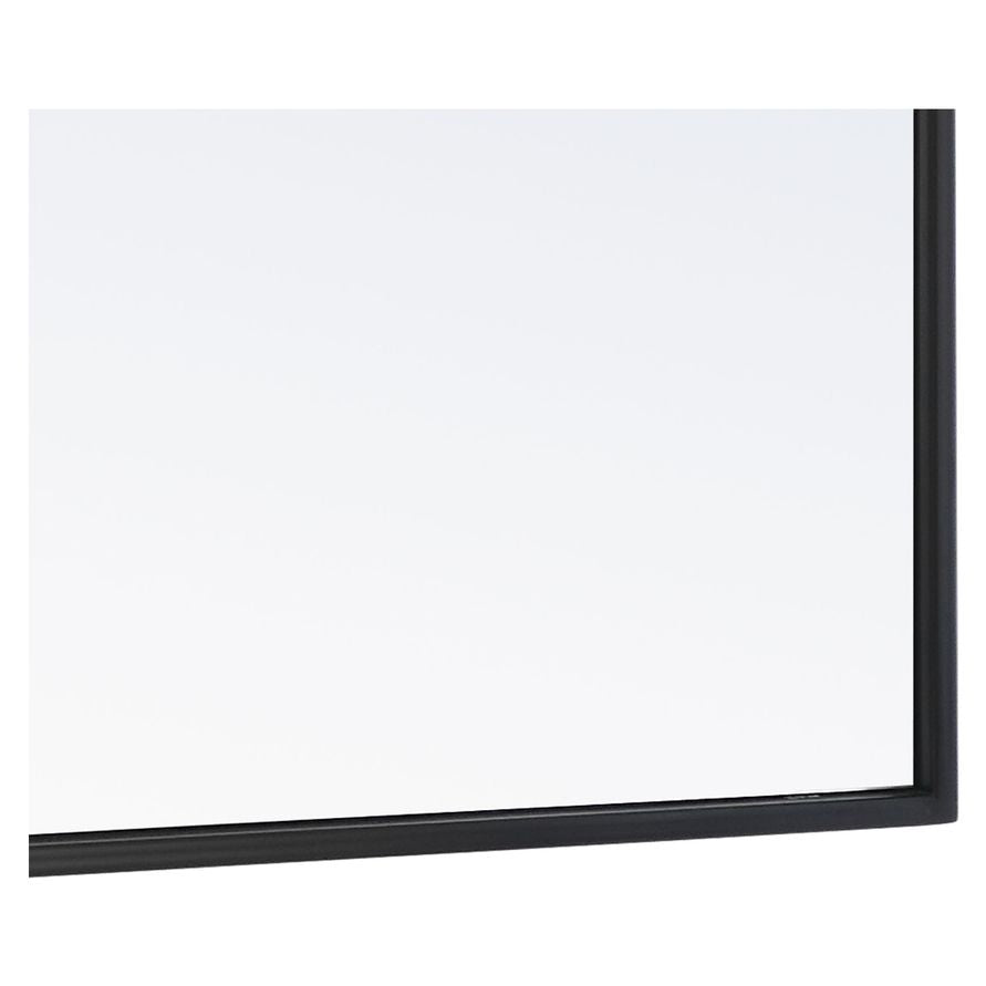 MR4081BK Monet 18" x 60" Metal Framed Rectangular Mirror in Black