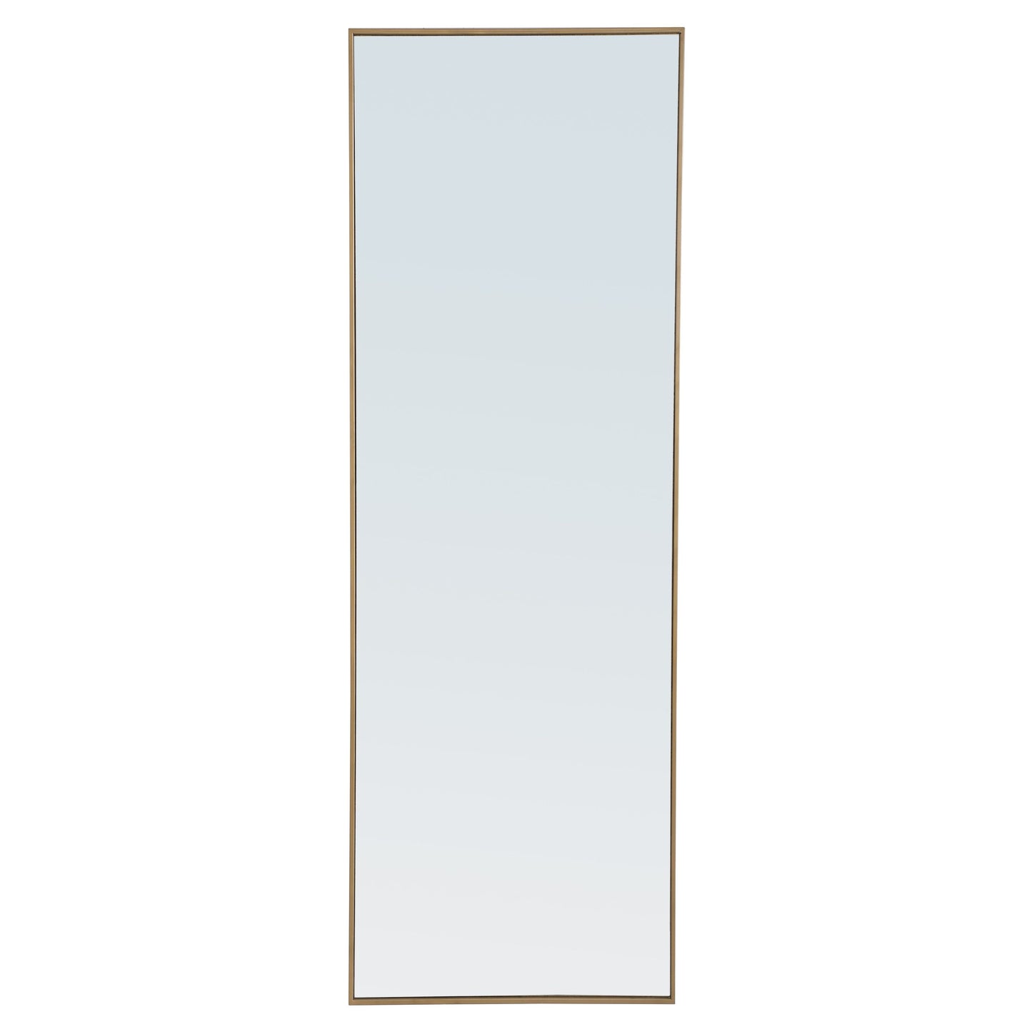 MR4082BR Monet 18" x 60" Metal Framed Rectangular Mirror in Brass