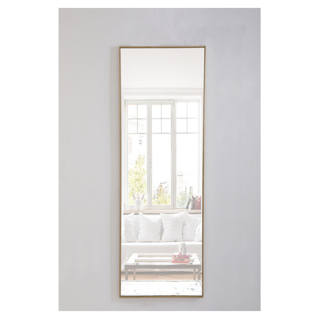 MR4082BR Monet 18" x 60" Metal Framed Rectangular Mirror in Brass