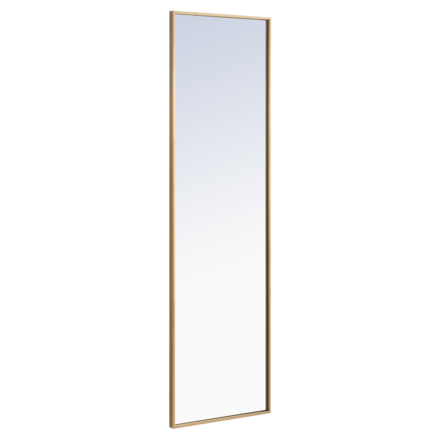 MR4082BR Monet 18" x 60" Metal Framed Rectangular Mirror in Brass