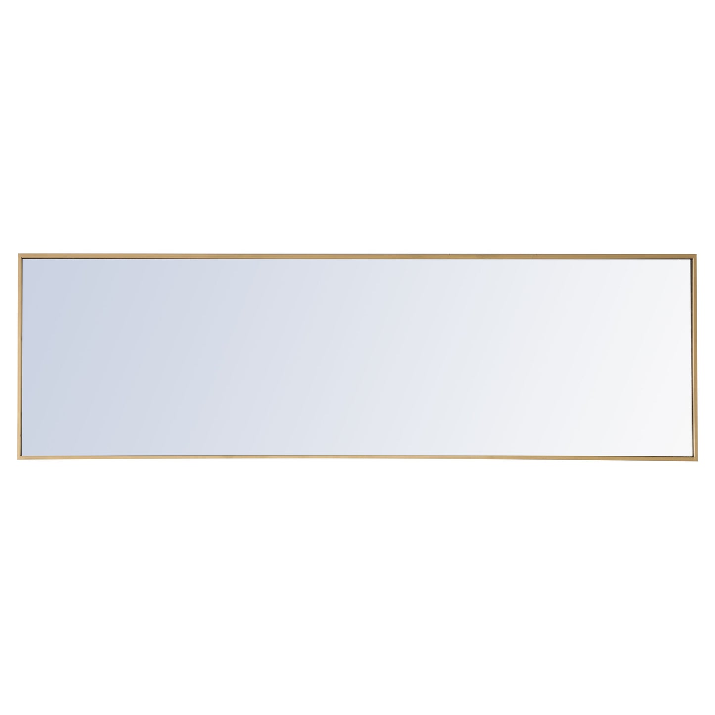 MR4082BR Monet 18" x 60" Metal Framed Rectangular Mirror in Brass