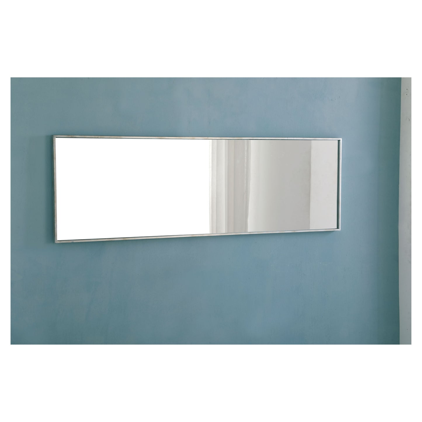 MR4083S Monet 18" x 60" Metal Framed Rectangular Mirror in Silver