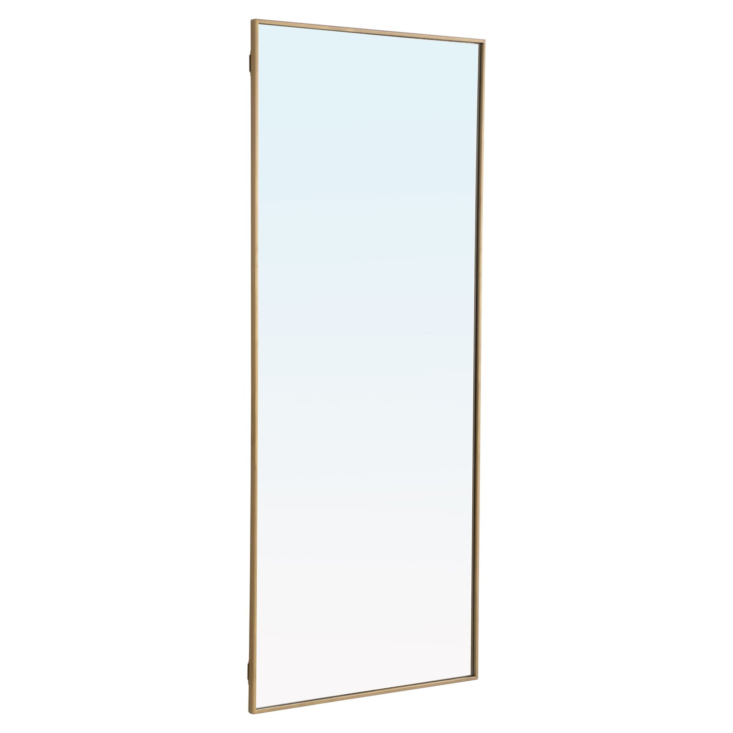 MR4085BR Monet 30" x 72" Metal Framed Rectangular Mirror in Brass
