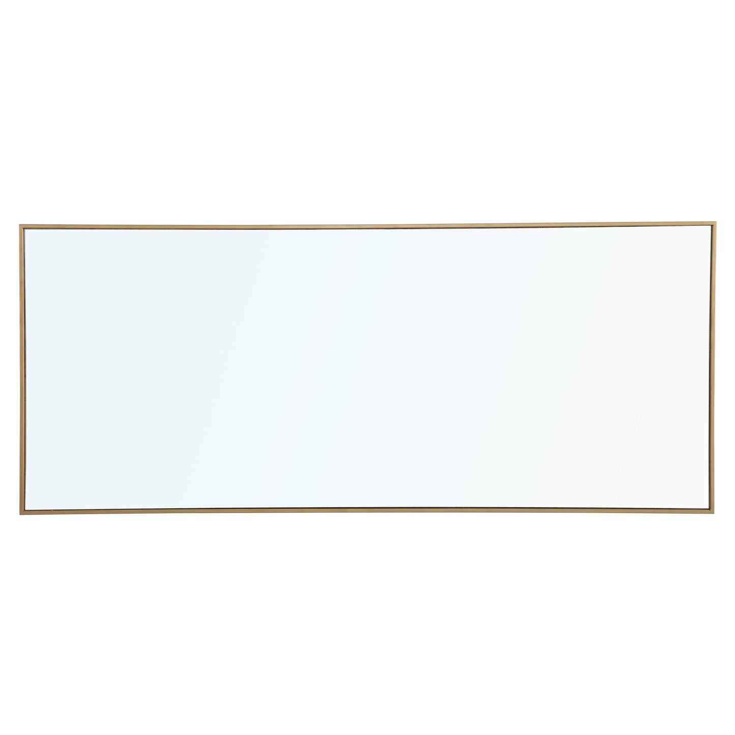 MR4085BR Monet 30" x 72" Metal Framed Rectangular Mirror in Brass