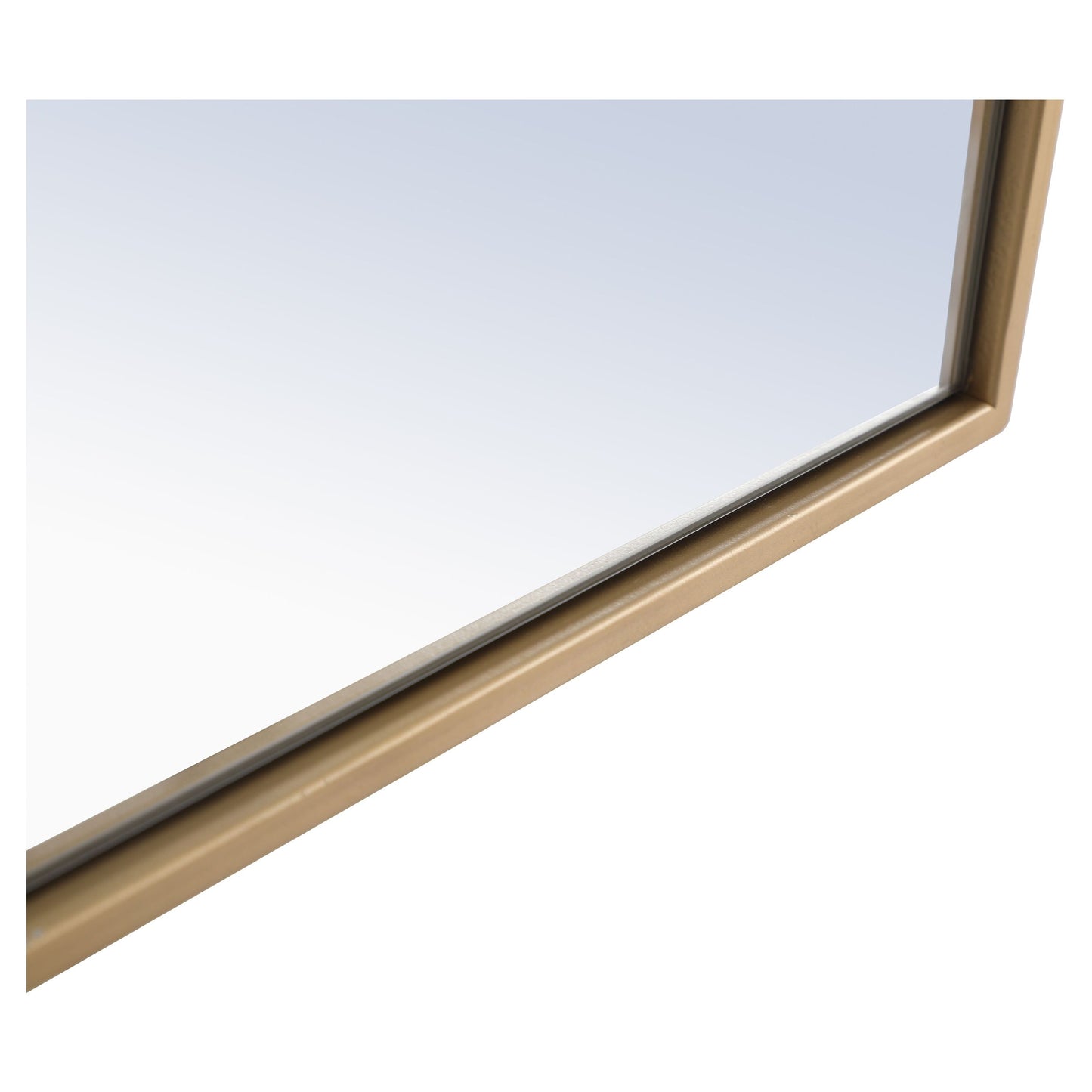 MR4085BR Monet 30" x 72" Metal Framed Rectangular Mirror in Brass