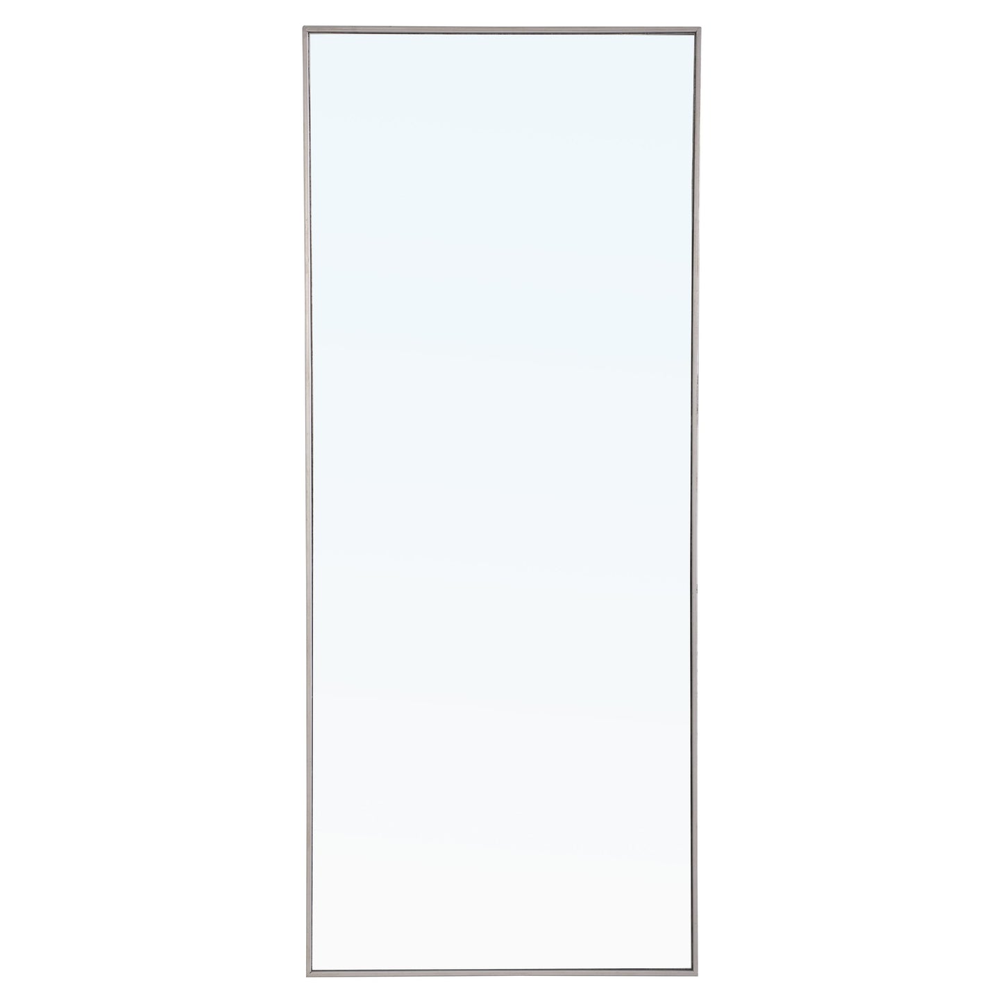 MR4086S Monet 30" x 72" Metal Framed Rectangular Mirror in Silver