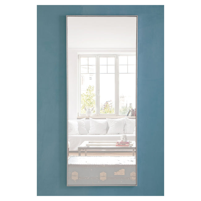 MR4086S Monet 30" x 72" Metal Framed Rectangular Mirror in Silver