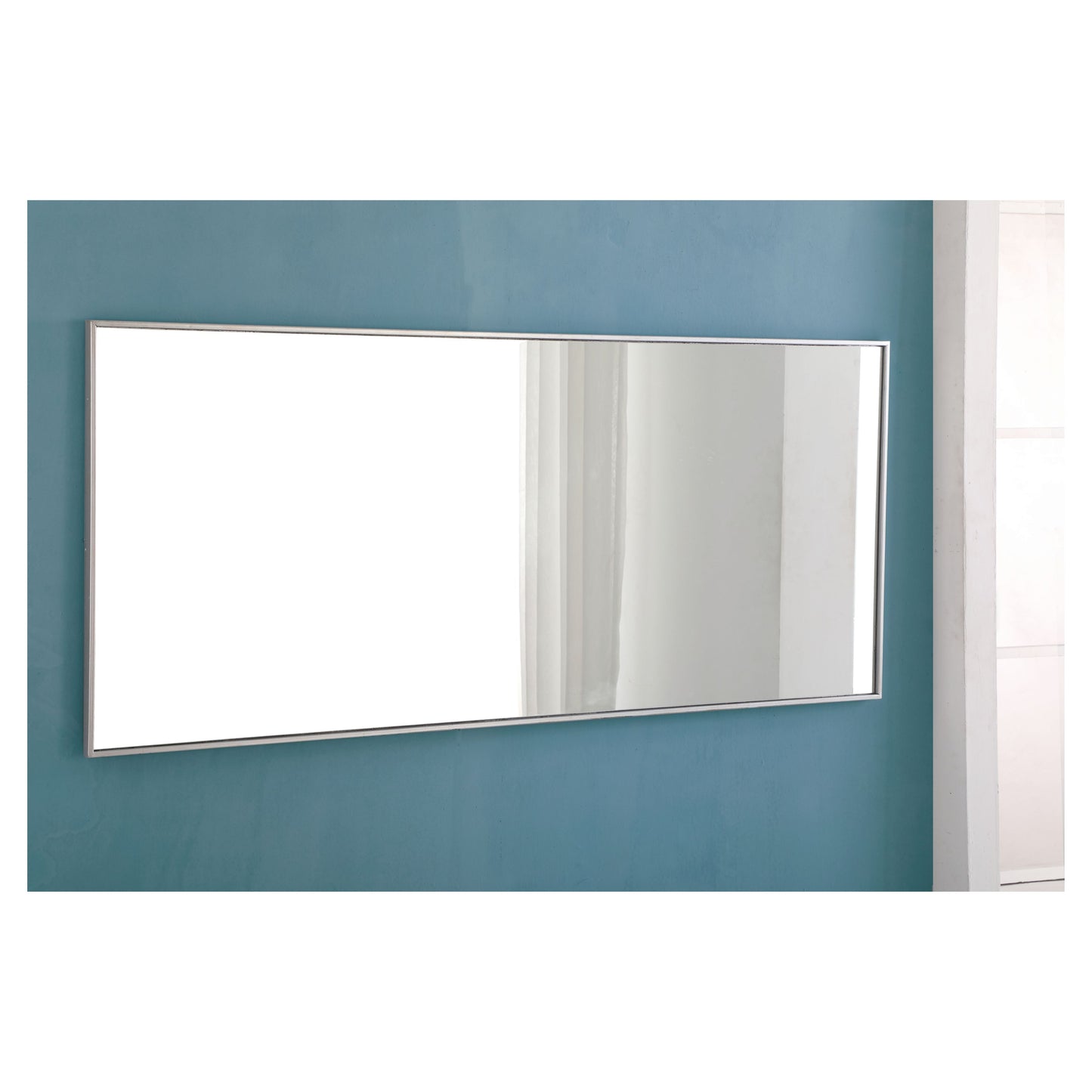 MR4086S Monet 30" x 72" Metal Framed Rectangular Mirror in Silver