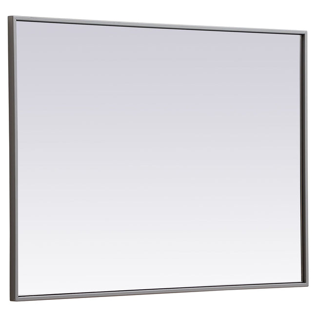 MR42736GR Monet 27" x 36" Metal Framed Rectangular Mirror in Grey