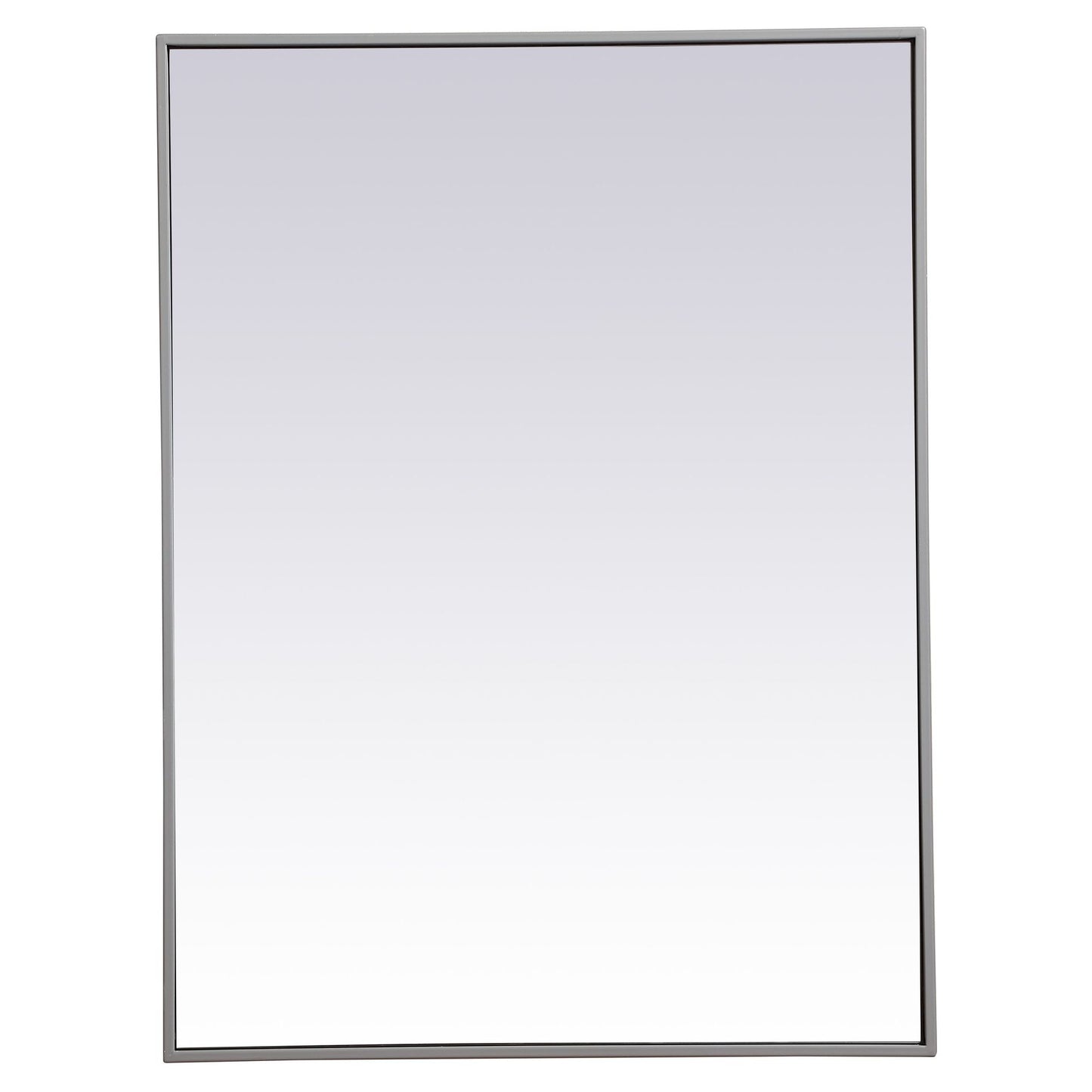MR42736GR Monet 27" x 36" Metal Framed Rectangular Mirror in Grey