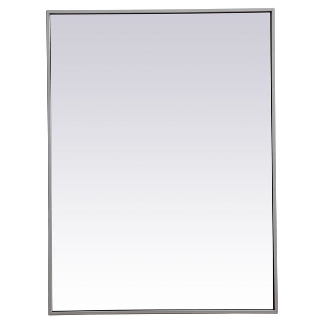MR42736GR Monet 27" x 36" Metal Framed Rectangular Mirror in Grey