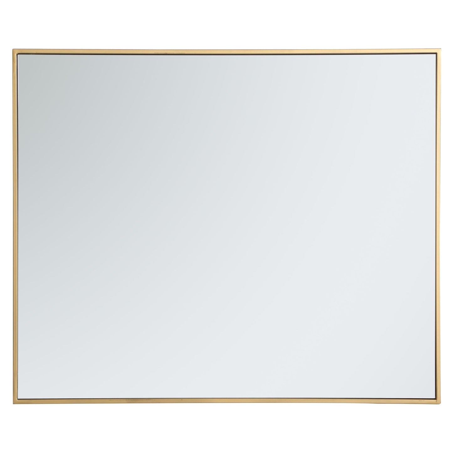 MR43036BR Monet 30" x 36" Metal Framed Rectangular Mirror in Brass