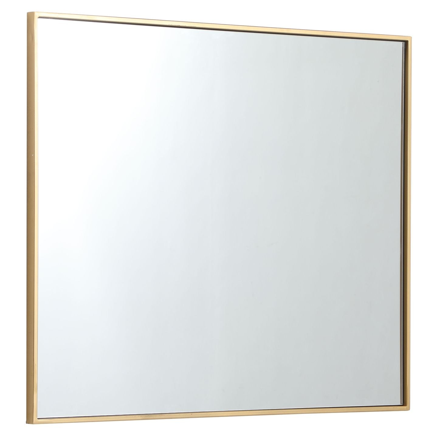 MR43036BR Monet 30" x 36" Metal Framed Rectangular Mirror in Brass