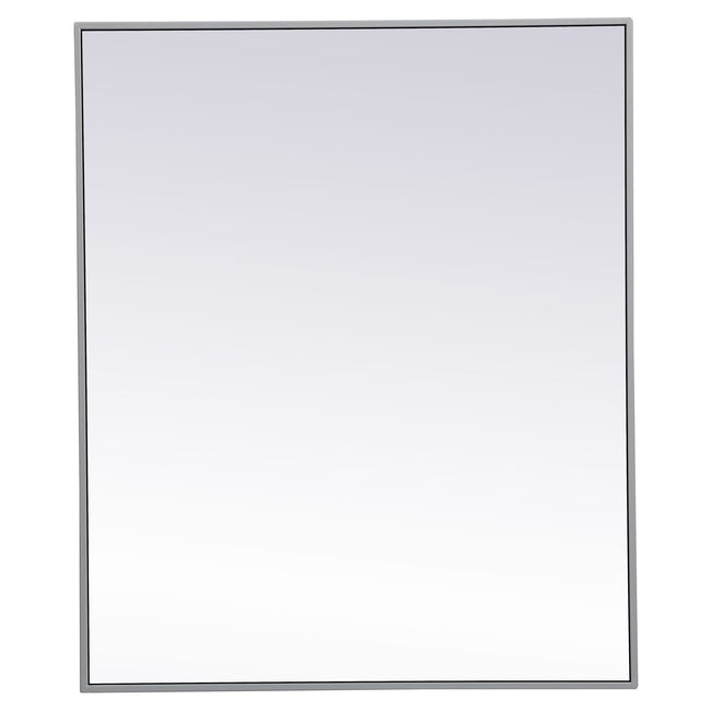 MR43036GR Monet 30" x 36" Metal Framed Rectangular Mirror in Grey
