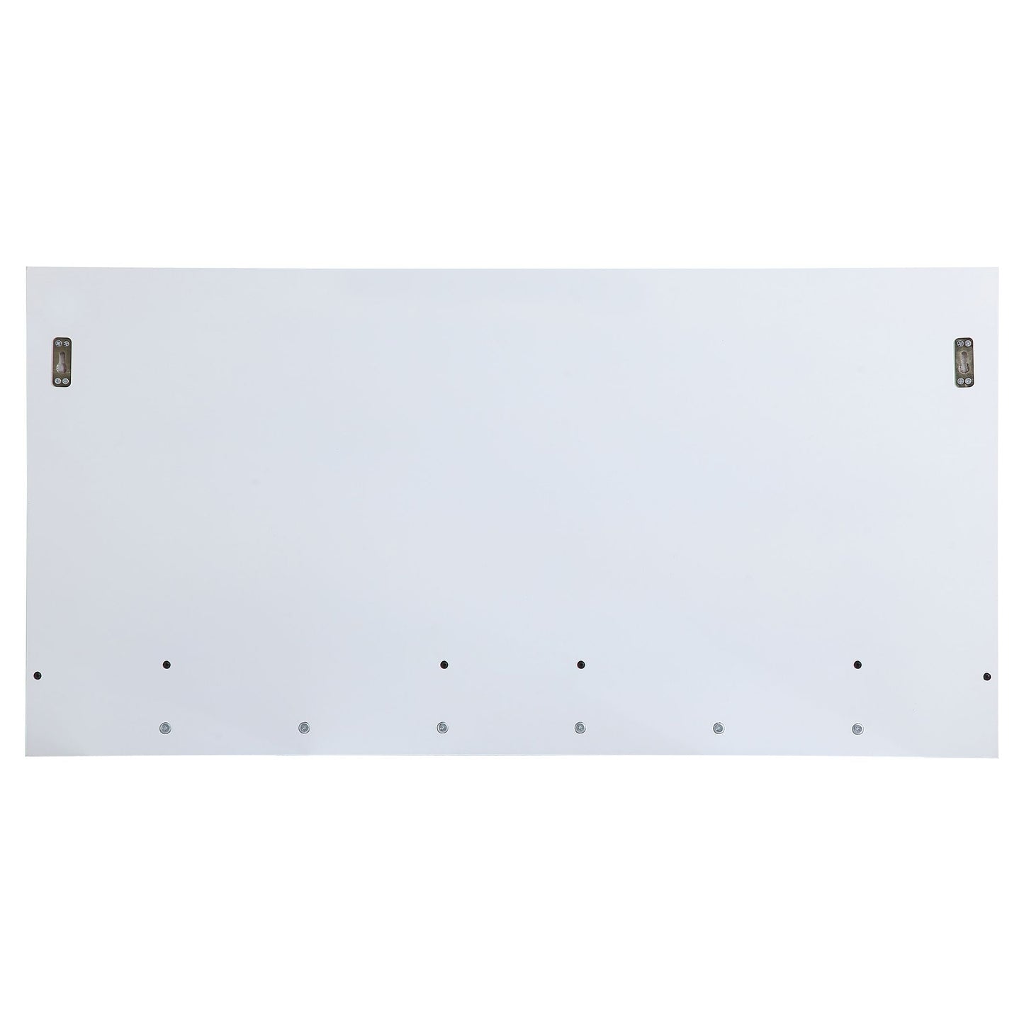 MR504221WH Elle 42" x 21" Entryway Mirror with Brass Hooks in White