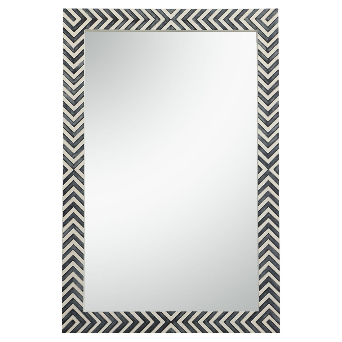 MR52842 Oullette 28" x 42" Rectangular Mirror in Chevron Frame