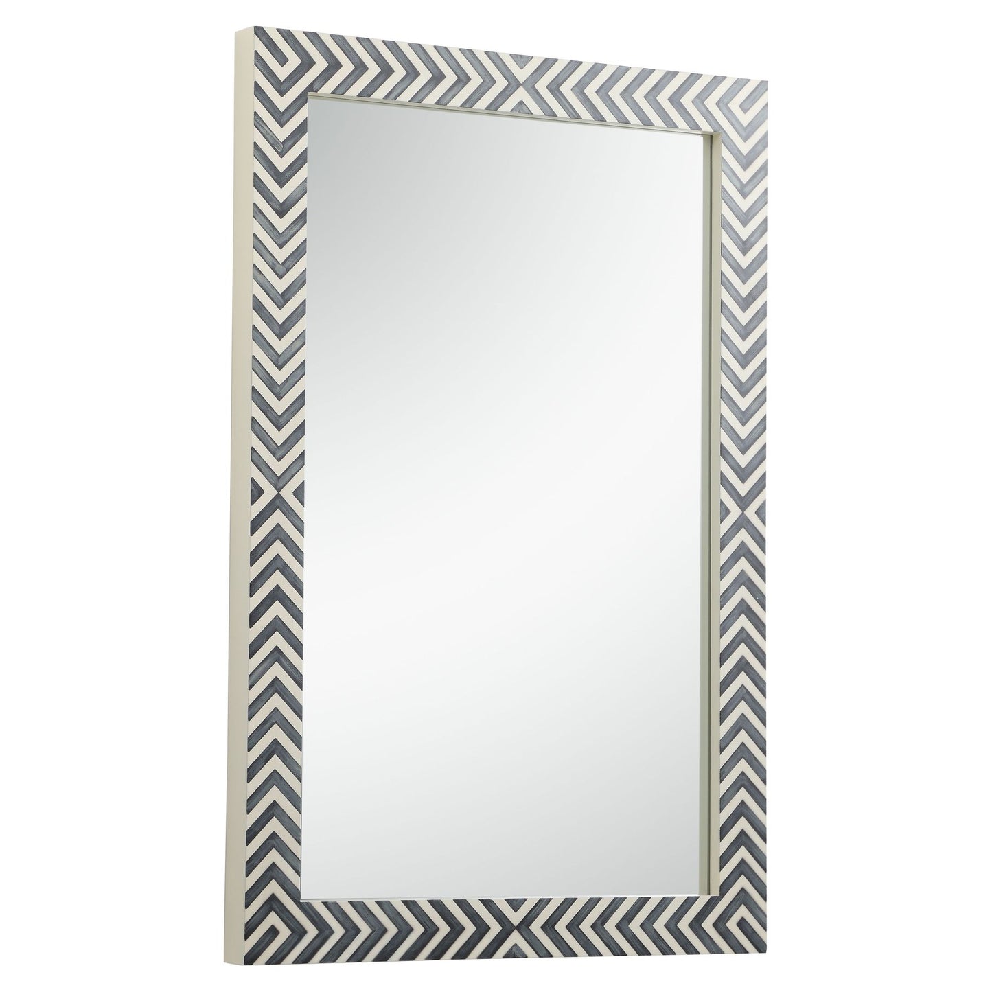 MR52842 Oullette 28" x 42" Rectangular Mirror in Chevron Frame