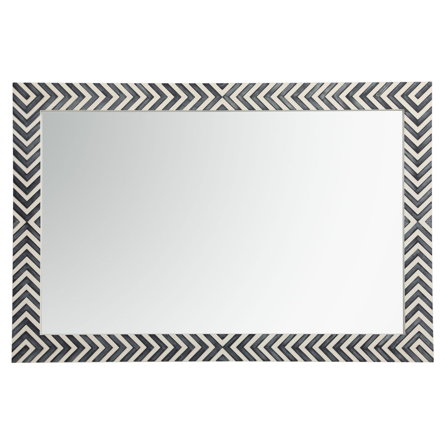 MR52842 Oullette 28" x 42" Rectangular Mirror in Chevron Frame