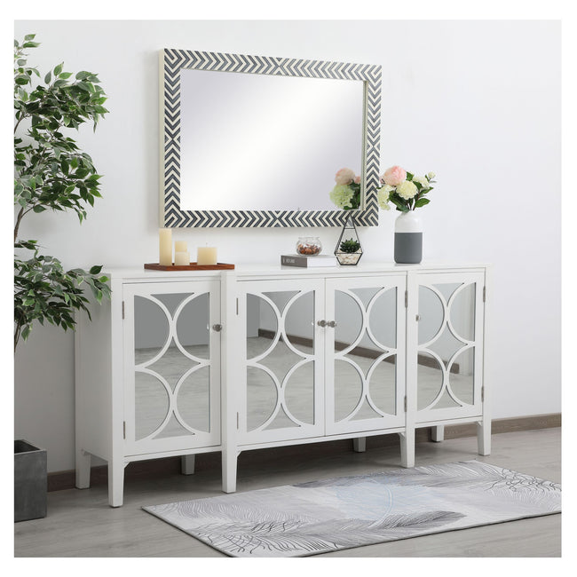MR52842 Oullette 28" x 42" Rectangular Mirror in Chevron Frame