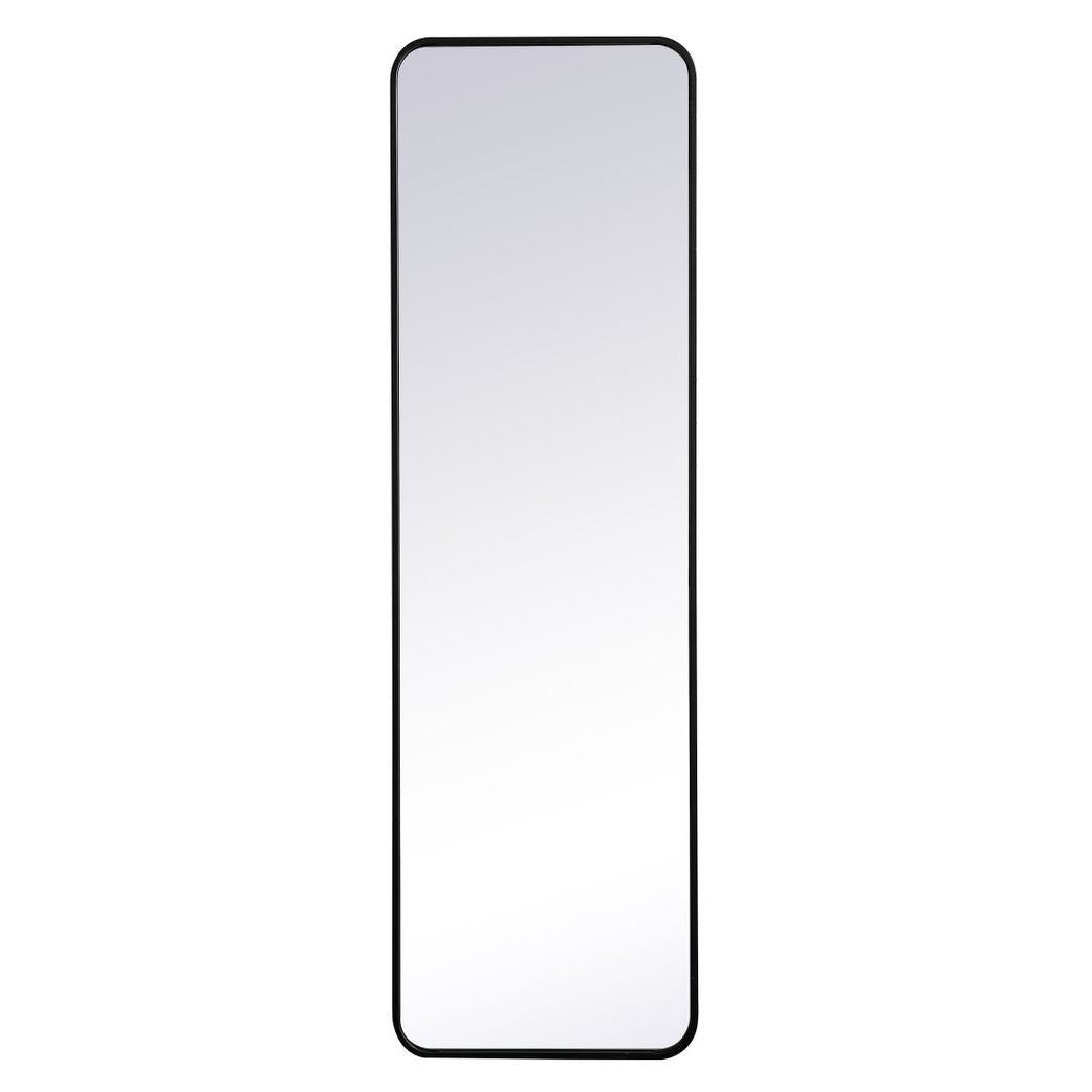 MR801860BK Evermore 18" x 60" Metal Framed Rectangular Mirror in Black