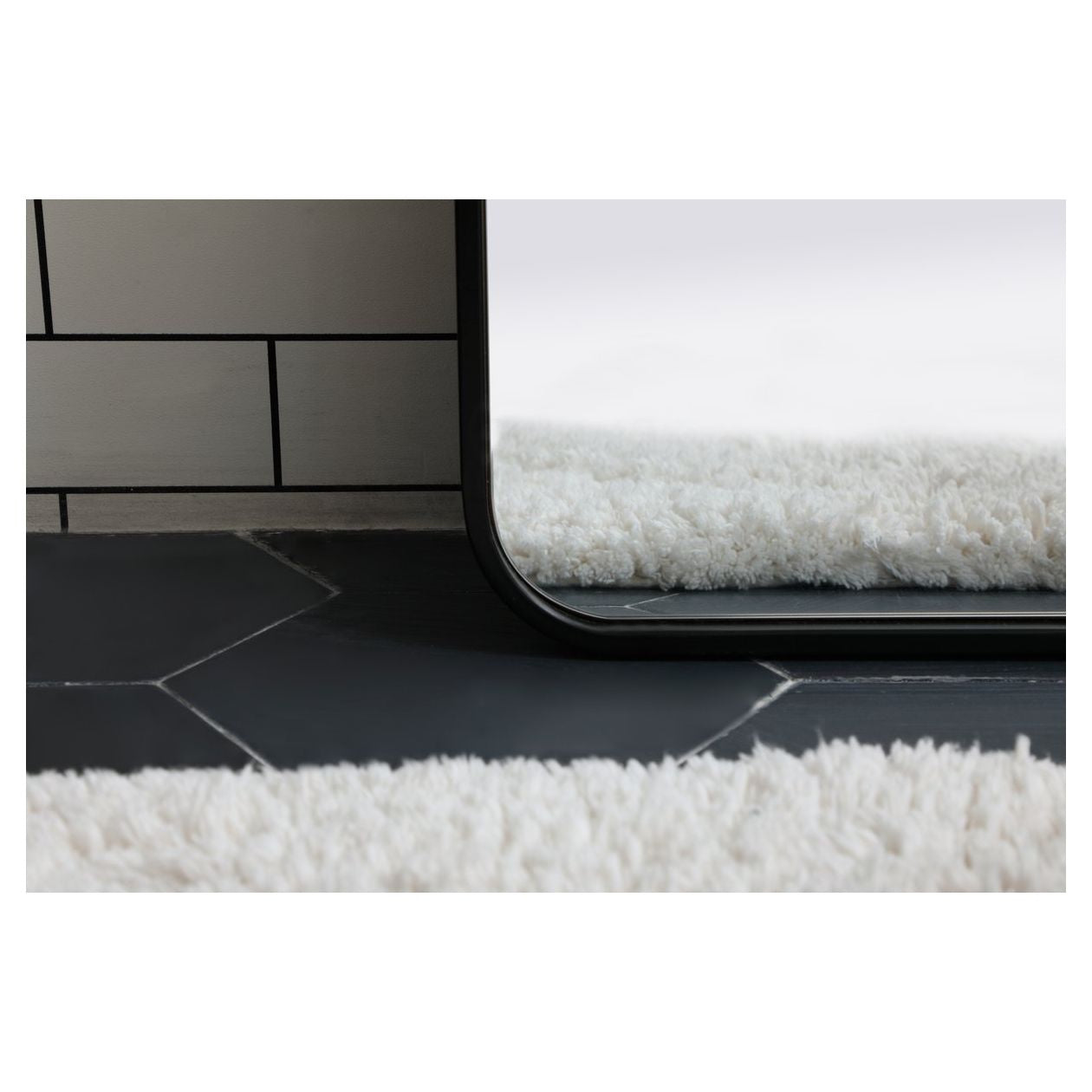 MR801860BK Evermore 18" x 60" Metal Framed Rectangular Mirror in Black