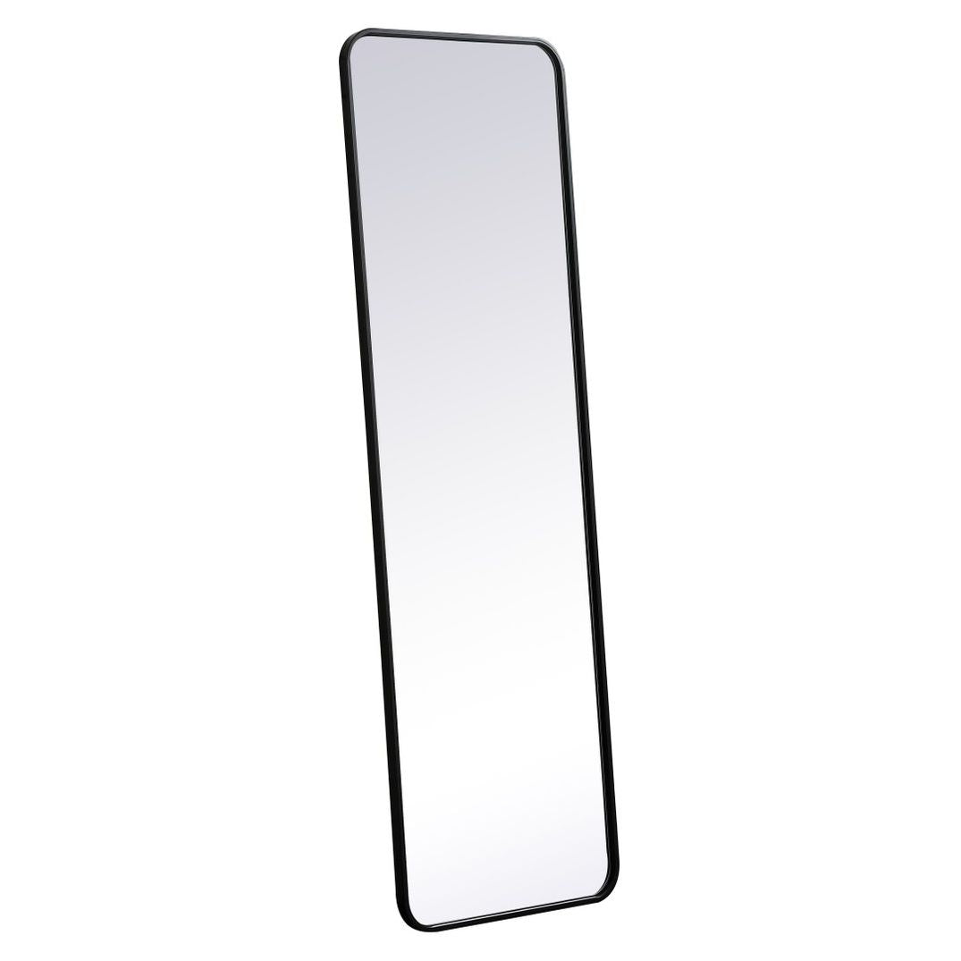 MR801860BK Evermore 18" x 60" Metal Framed Rectangular Mirror in Black