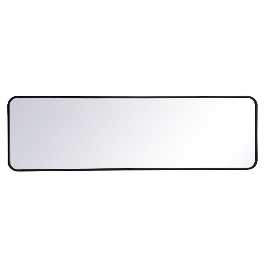 MR801860BK Evermore 18" x 60" Metal Framed Rectangular Mirror in Black