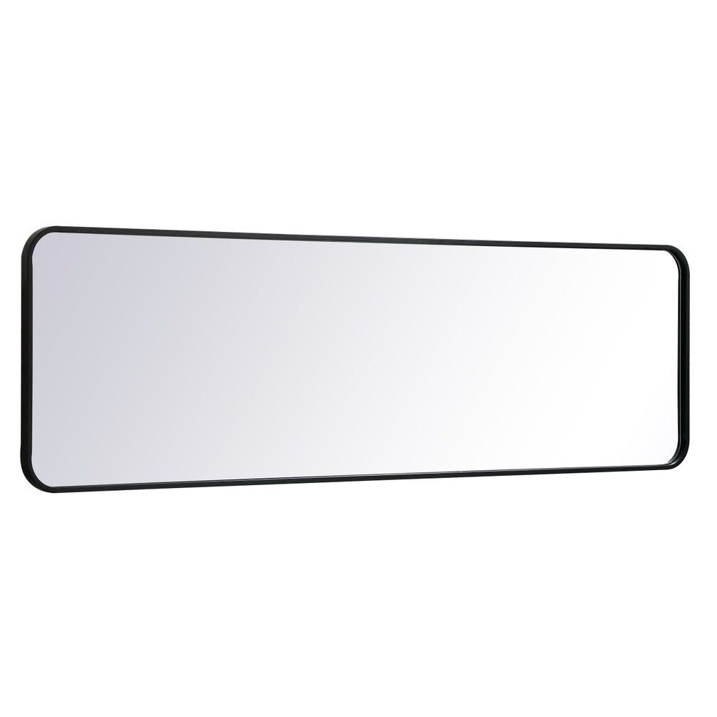 MR801860BK Evermore 18" x 60" Metal Framed Rectangular Mirror in Black