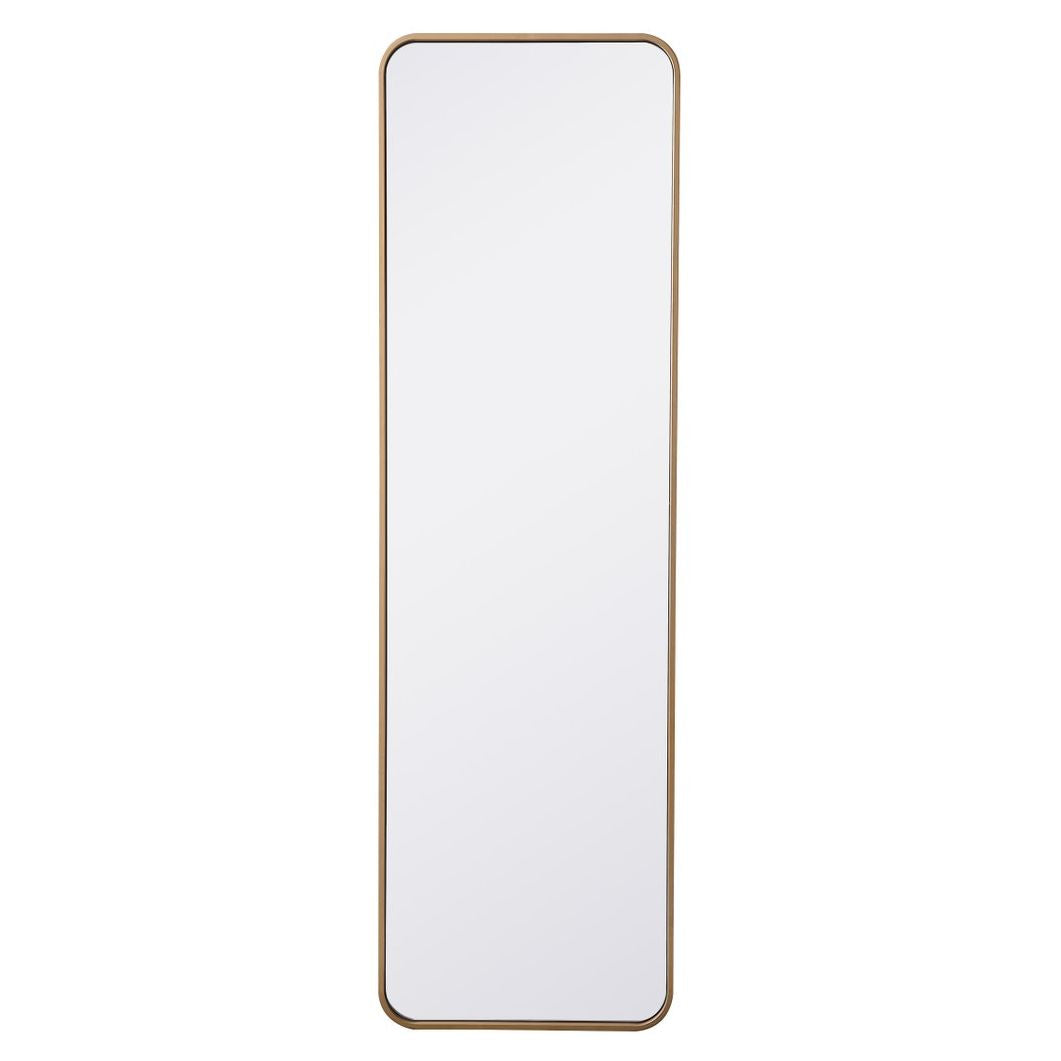 MR801860BR Evermore 18" x 60" Metal Framed Rectangular Mirror in Brass